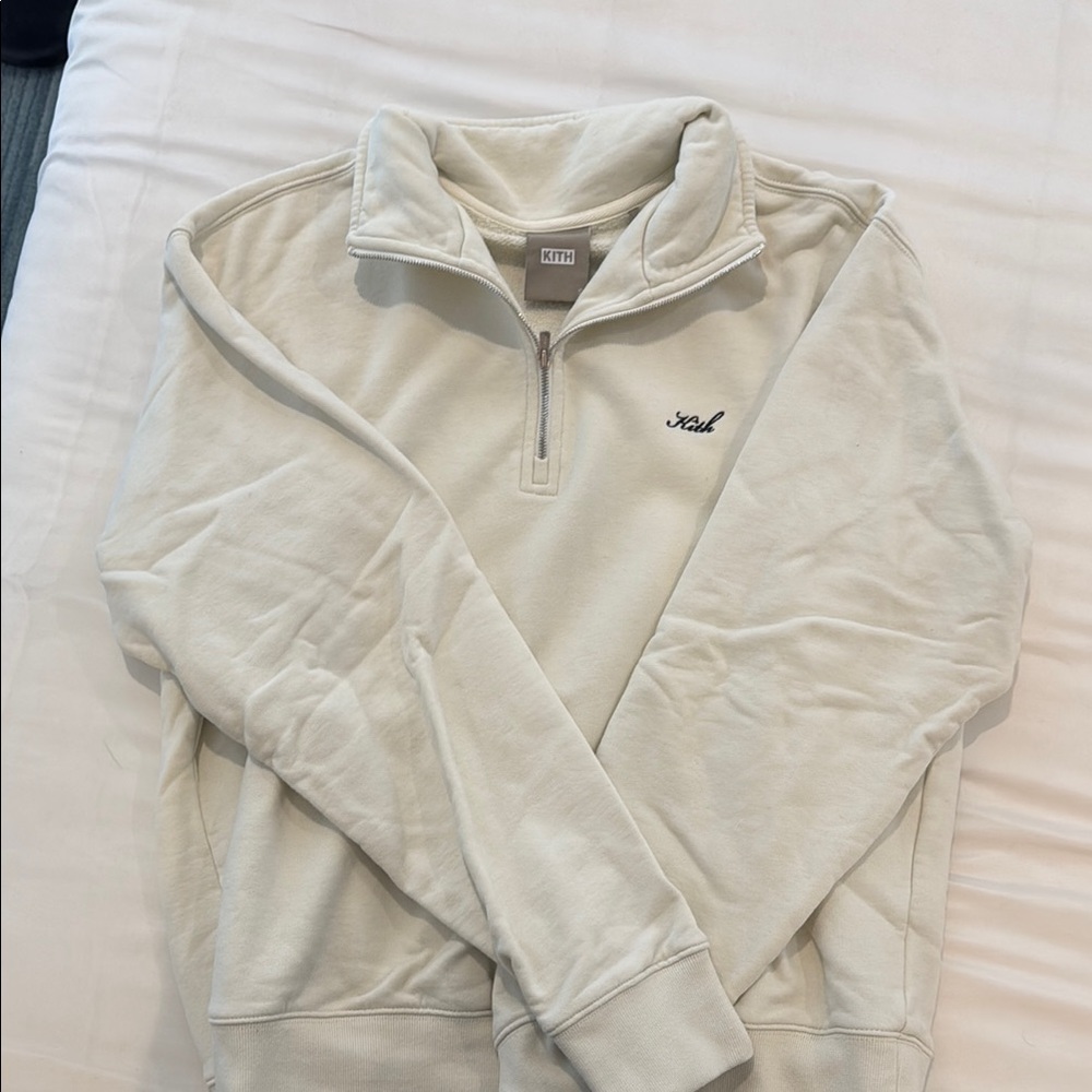 Kith Cream Half-Zip womans Sweater